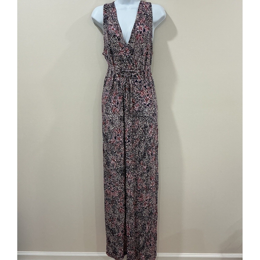 Motherhood Maternity Floral Maxi Dress‎ Sleeveless V-Neck Size Medium Colorful